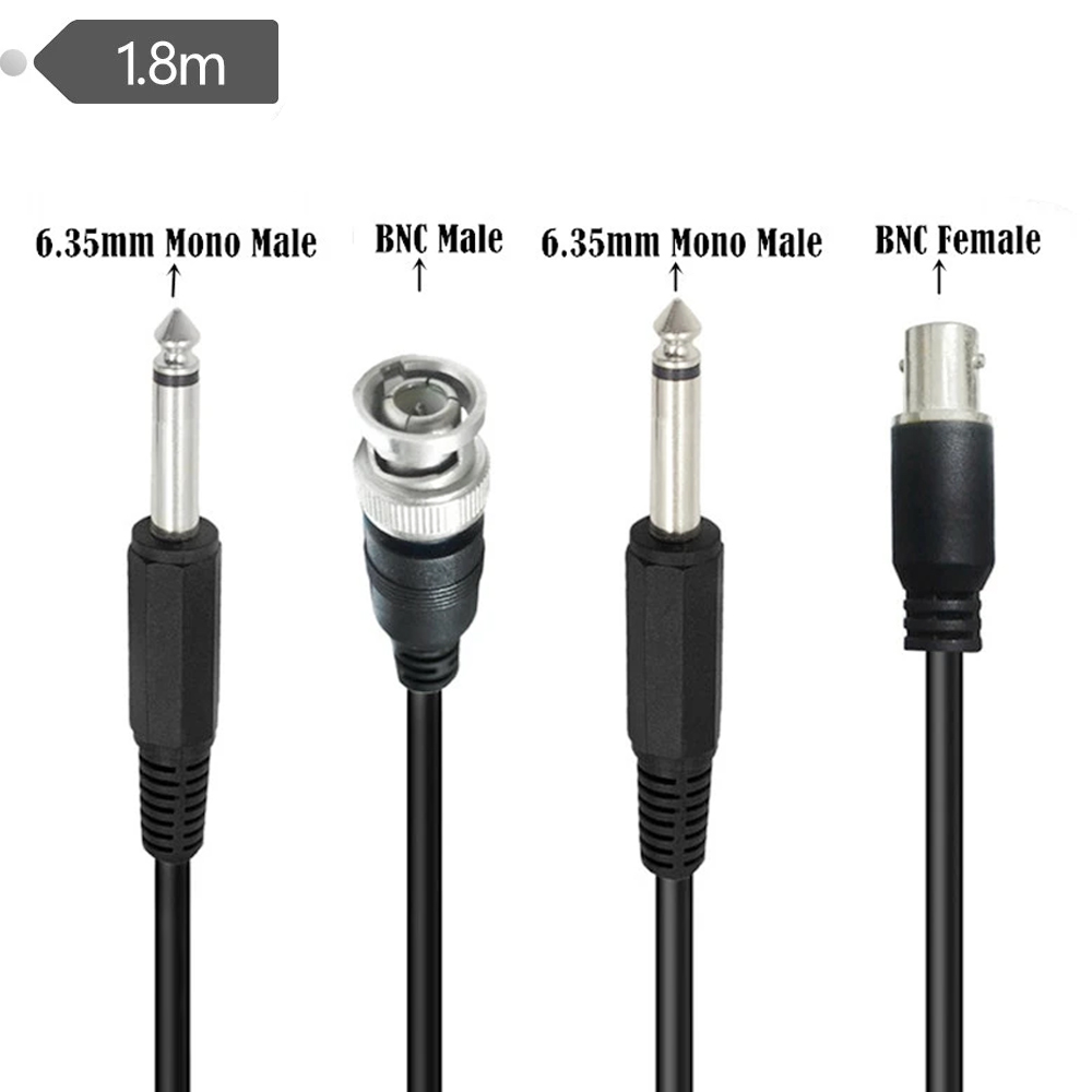 Transmission Jack Adapter - 1.8M BNC Male to 6.35mm 1/4