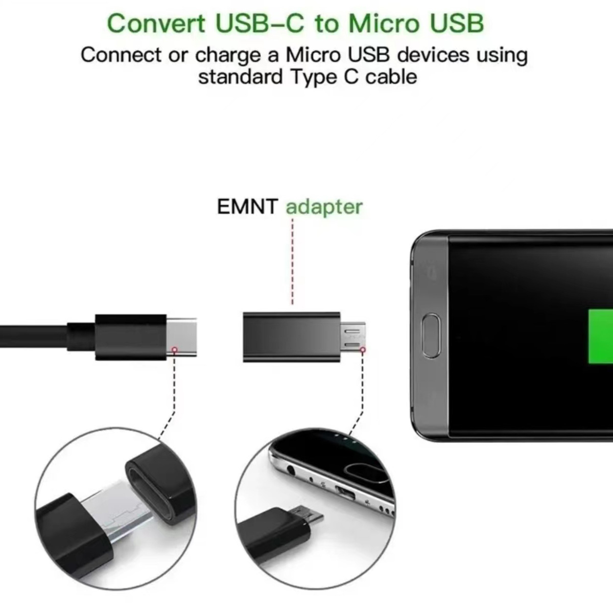 USB Type C Female to Micro USB - Transmission Jack Adapter review and price